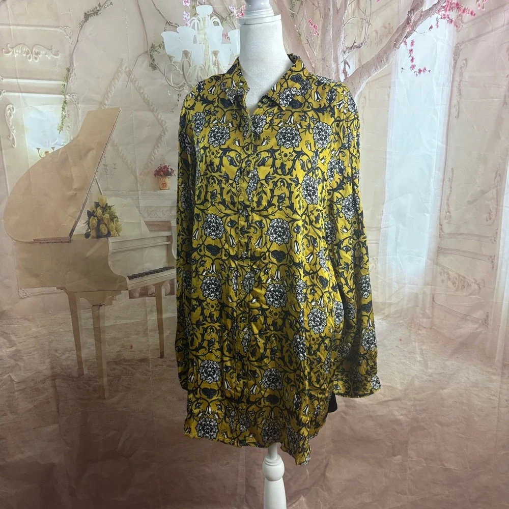 NEW Johnny Was MIEL DE LUNE VELVET BACK OVERSIZED SHIRT - Picture 3 of 13
